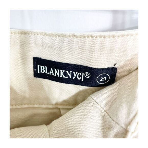 BlankNYC Marshmallow Shorts Womens Belted Cream High Rise Ladies 29 NEW - Picture 7 of 8